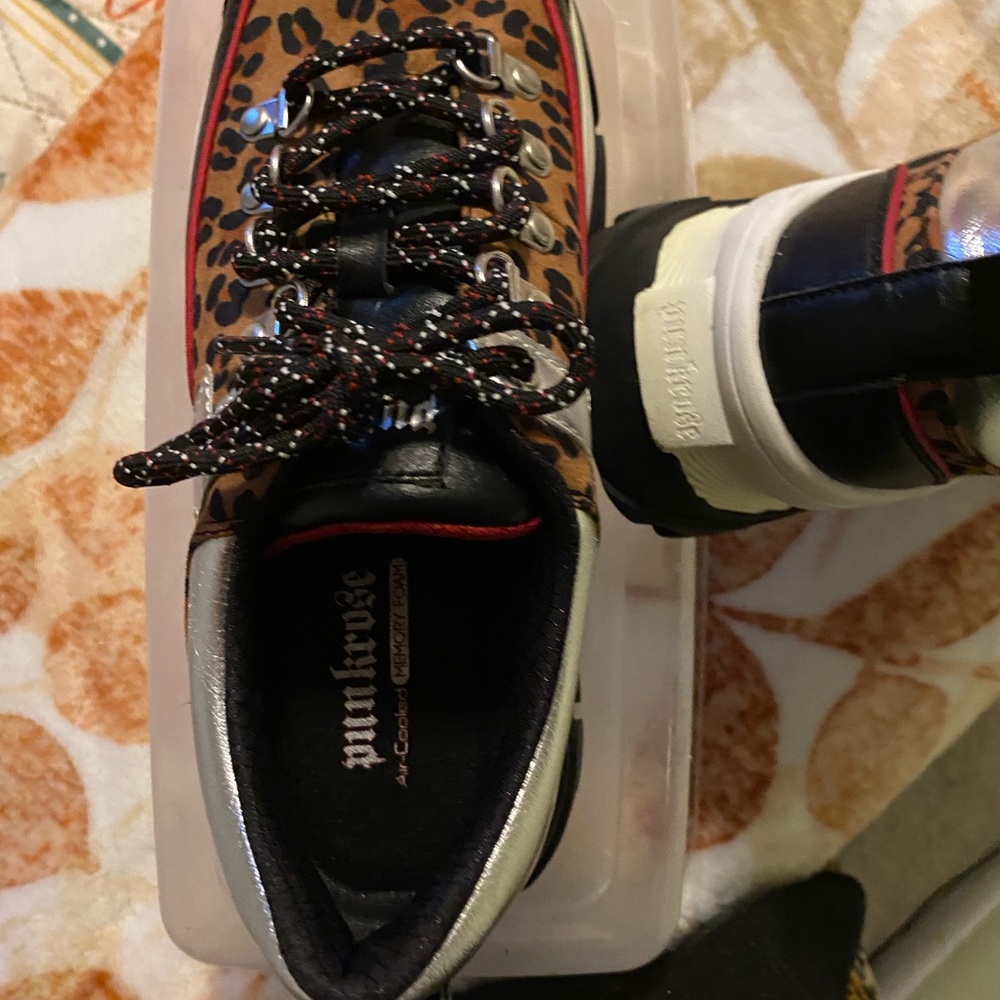 Skechers Leopard Print Sneakers - Black and Brown